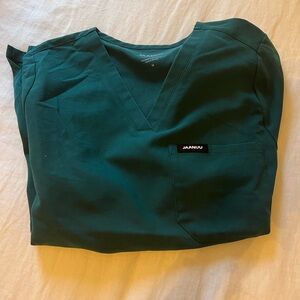 Rhena classic scrub top midnight green